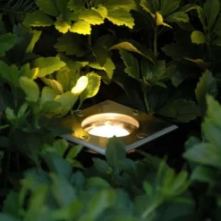 QAZQA Bodeneinbaustrahler für außen Edelstahl gebürstet 10,5 cm IP65 - Basic Square