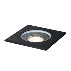 QAZQA Bodenstrahler für den Außenbereich, schwarz, quadratisch, verstellbar, IP65 – Delux