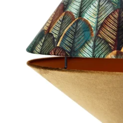 QAZQA Bogenlampe aus Messing mit doppeltem, weißem Samtschirm, Blattdesign und Beige - XXL