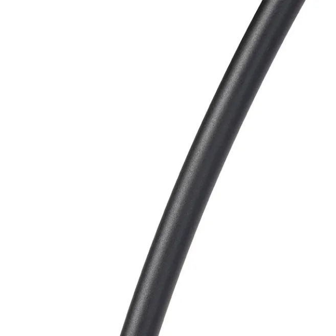 QAZQA Bogenlampe schwarz Veloursschirm schwarz mit Gold 50 cm - XXL