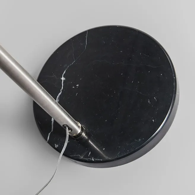 QAZQA Bogenleuchte Stahl Metallschirm 32 cm verstellbar - XXL