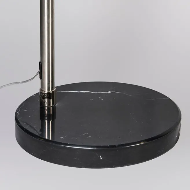 QAZQA Bogenleuchte Stahl Metallschirm 32 cm verstellbar - XXL