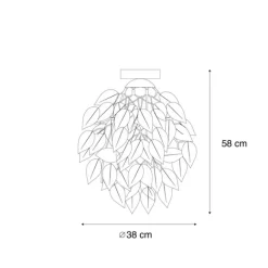 Trio Leuchten Bohemianische Deckenleuchte Grün - Leavy