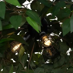 Trio Leuchten Boho Deckenleuchte Grün 3-flammig - Leavy