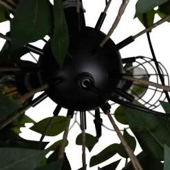 Trio Leuchten Boho Deckenleuchte Grün 3-flammig - Leavy