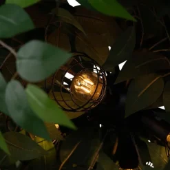 Trio Leuchten Boho-Hängelampe Grün 4-flammig - Leavy