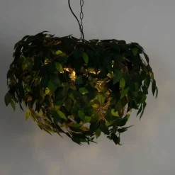 Trio Leuchten Boho-Hängelampe Grün 4-flammig - Leavy