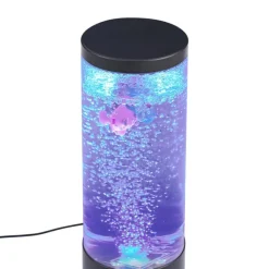 QAZQA Bubble Tube Schwarz 30cm inkl. LED RGB - Sealife