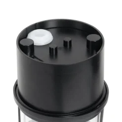 QAZQA Decken- und Wandleuchte schwarz mit klarem Schirm IP54 - Kiki