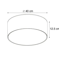 Kinder QAZQA Deckenleuchte blau 40 cm inkl. LED - Drum LED