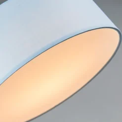 Kinder QAZQA Deckenleuchte blau 40 cm inkl. LED - Drum LED