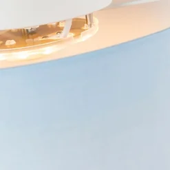 Kinder QAZQA Deckenleuchte blau 40 cm inkl. LED - Drum LED