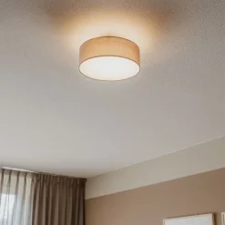 Kinder QAZQA Deckenleuchte grau 30 cm inkl. LED - Drum LED