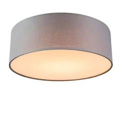 Kinder QAZQA Deckenleuchte grau 30 cm inkl. LED - Drum LED