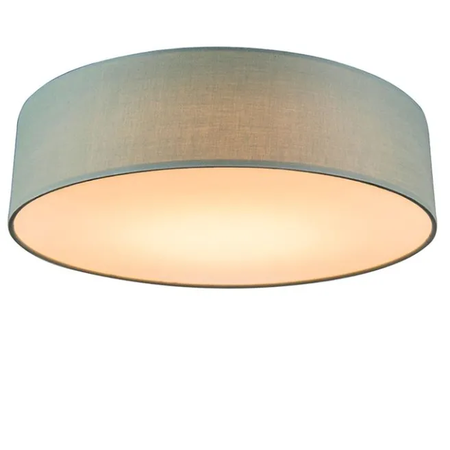 Kinder QAZQA Deckenleuchte grün 40 cm inkl. LED - Drum LED