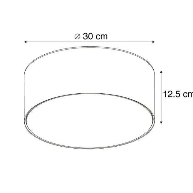 Kinder QAZQA Deckenleuchte grün 30 cm inkl. LED - Drum LED
