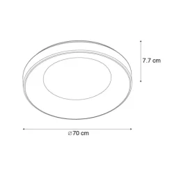 Paul Neuhaus Deckenleuchte weiß inkl. LED mit Fernbedienung - Meidan