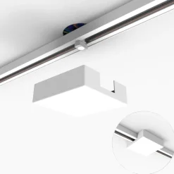 QAZQA Deckenplatte Schienensystem weiß quadratisch 1-phasig - Iconic