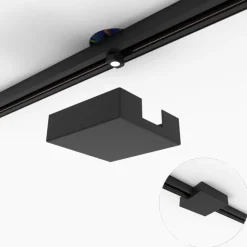 QAZQA Deckenplatte Schienensystem schwarz quadratisch 1-phasig - Iconic