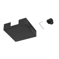 QAZQA Deckenplatte Schienensystem schwarz quadratisch 1-phasig - Iconic