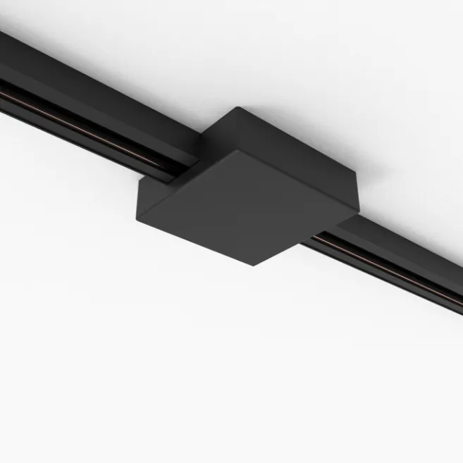 QAZQA Deckenplatte Schienensystem schwarz quadratisch 1-phasig - Iconic