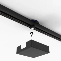 QAZQA Deckenplatte Schienensystem schwarz quadratisch 1-phasig - Iconic