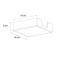 QAZQA Deckenplatte Schienensystem schwarz quadratisch 1-phasig - Iconic