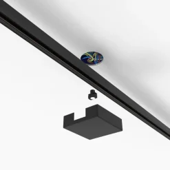 QAZQA Deckenplatte Schienensystem schwarz quadratisch 1-phasig - Iconic