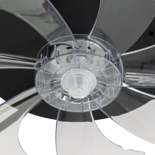 Kinder QAZQA Deckenventilator schwarz 70cm inkl. LED Dimmbar mit Fernbedienung - Maddy