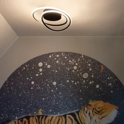 Trio Leuchten Design Deckenleuchte schwarz inkl. LED 3-stufig dimmbar - Krula