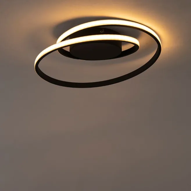 Trio Leuchten Design Deckenleuchte schwarz inkl. LED 3-stufig dimmbar - Krula