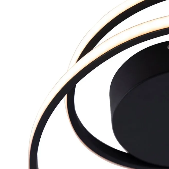 Trio Leuchten Design Deckenleuchte schwarz inkl. LED 3-stufig dimmbar - Krula