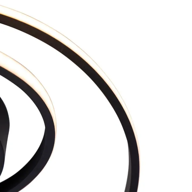 Trio Leuchten Design Deckenleuchte schwarz inkl. LED 3-stufig dimmbar - Krula