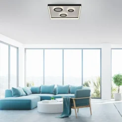 Paul Neuhaus Design Deckenleuchte Schwarz inkl. Dimmbarer LED mit Fernbedienung - Dune