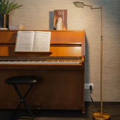 QAZQA Design Stehleuchte Bronze inkl. LED mit Touch Dimmer - Notia