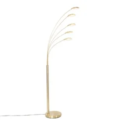 QAZQA Design Stehleuchte Messing inkl. LED 5-flammig - Sixties Trento