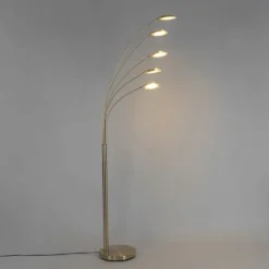 QAZQA Design Stehleuchte Messing inkl. LED 5-flammig - Sixties Trento