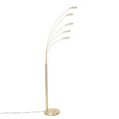 QAZQA Design Stehleuchte Messing inkl. LED 5-flammig - Sixties Trento