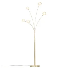 QAZQA Design Stehleuchte Messing inkl. LED 5-flammig - Sixties Trento