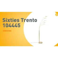 QAZQA Design Stehleuchte Messing inkl. LED 5-flammig - Sixties Trento