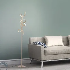 Paul Neuhaus Design Stehleuchte Messing inkl. LED und Dimmer - Krisscross