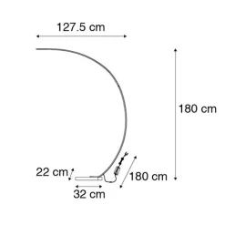Trio Leuchten Design Stehleuchte schwarz inkl. LED dimmbar - Dina
