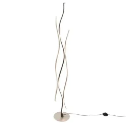 Trio Leuchten Design Stehleuchte Schwarz mit Silber inkl. LED Dimmbar - Blaze