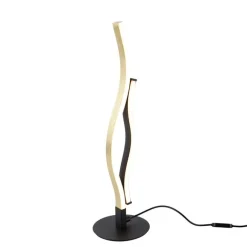 Trio Leuchten Design tafellamp zwart met goud incl. LED dimbaar - Blaze