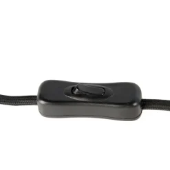 QAZQA Design Tischleuchte schwarz mit Rauchglas - Bliss