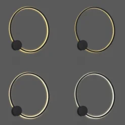 QAZQA Design Wandleuchte Schwarz 67cm inkl. LED 3-Stufen Dimmbar - Anello