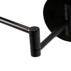 QAZQA Design Wandspiegel schwarz inkl. LED verstellbar IP44 mit Zugschnur - Vicino