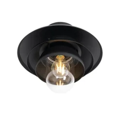 QAZQA Design-Außen-Deckenleuchte schwarz IP44 - Morty