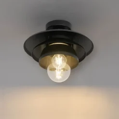 QAZQA Design-Außen-Deckenleuchte schwarz IP44 - Morty