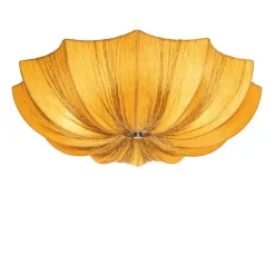 Kinder QAZQA Design-Deckenlampe Gold Silk 52 cm 3-flammig - Plu